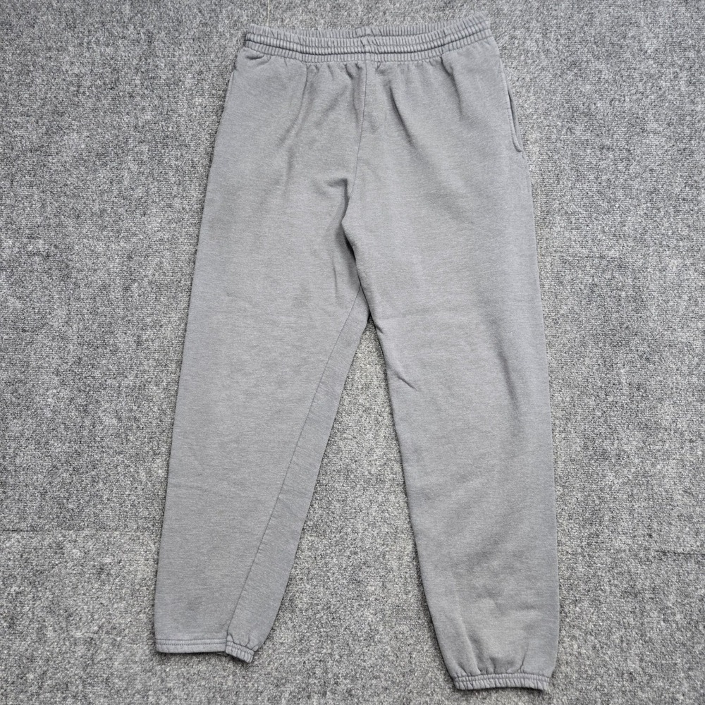 Fruit of the Loom Mens Large Gray Elastic Waist Fleece Sweatpants Joggers L